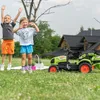 FALK Traktor Claas Grün auf Pedalen mit Anhänger + Horn für Produktbild-Vorschau 8