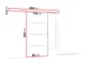 Posuvné interiérové dvere VIGRA 2 - 80 cm, biele Náhľad obrázku produktu 4