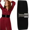 Cintura elastica da donna con fibbia in bambù, nera, 65 cm Anteprima dell’immagine prodotto 4
