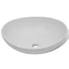 vidaXL Bad Waschbecken mit Mischbatterie Keramik Oval Weiß Produktbild-Vorschau 4