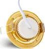 6er Set Einbaustrahler Gold Ø75mm Lochbohrung mit LED Modul Produktbild-Vorschau 3