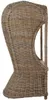 Side view of a woven rattan chair with a hood. Podgląd zdjęcia produktu
