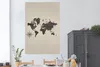 MuchoWow® Poster Weltkarte - Holz - Kompass 120x180 cm - Produktbild-Vorschau 2