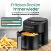 Emerio Airfryer XL 4,5 L – 1300 W – Digital – 8 Programme – Produktbild-Vorschau 2