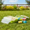 Relaxdays Sandkasten mit Deckel, 2er Set, Kunststoff, HBT: Produktbild-Vorschau 2