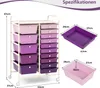 Vozík COSTWAY s 15 stohovatelnými zásuvkami, úložný vozík s Náhled obrázku produktu 3