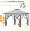 Outsunny Pavillon 3,3x3,3m, wasserabweisend Winterfest Produktbild-Vorschau 6
