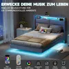 Schwebebett 180x200 Polsterbettgestell mit RGB LED Produktbild-Vorschau 6
