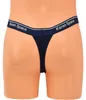 Dunkelblauer Baumwolle Elasthan Herren String Tanga Produktbild-Vorschau 3