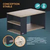 CASARIA® Table basse rectangulaire bois gris 90x59x48 cm Voir les images du produit 4