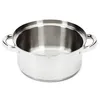 A stainless steel pot with two handles is shown against a white background. Náhľad obrázku produktu