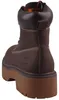 Das Bild zeigt einen braunen Stiefel der auf der linken Seite zu sehen ist. Der Stiefel hat Schnürsenkel und eine dicke Profilsohle. Produktbild-Vorschau
