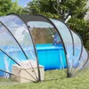 vidaXL Poolzelt Kuppel Transparent 538 x 440 x 204 cm PVC Produktbild-Vorschau 4