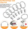 30 kroužkových sponek na záclony, stříbrná, 32 mm Náhled obrázku produktu 4