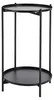 Beistelltisch 'Double' schwarz Eisen 28x48cm 2 Ablagen Produktbild-Vorschau 1