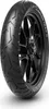 A motorcycle tire mounted on a black rim, shown against a white background. Anteprima dell’immagine prodotto