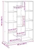 vidaXL Artisan dubová knihovna 102x29x143 cm materiál na Náhled obrázku produktu 8