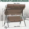 JOIEYOU Hollywoodschaukel 3 Sitzer Gartenschaukel mit Produktbild-Vorschau 2
