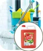 A cleaning bucket with supplies and a mop are in the background, while a bottle of Ajax liquid cleaner is in the foreground. Náhled obrázku produktu