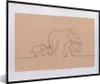 MuchoWow® MuchoWow® Gerahmtes Poster Elefant - Minimalismus Produktbild-Vorschau 1