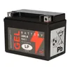 A black gel battery with labels and symbols on its sides. Produktbild-Vorschau