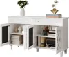 MODFU Kommode Sideboard mit vier Spiegeltüren, Schrank Produktbild-Vorschau 10