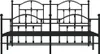 vidaXL Metallbett ohne Matratze mit Fußteil Schwarz 180x200 Produktbild-Vorschau 3
