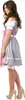 Dirndl Trachtenkleid Damen Sarah  Grau 3.Tlg 42 Produktbild-Vorschau 2