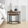 Table basse 2 pièces ronde table d'appoint design loft 2 en Voir les images du produit 5