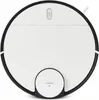 A top-down view of a white and black robot vacuum cleaner on a white background. Anteprima dell’immagine prodotto