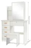 , Schminktisch Weiß Schlafzimmermöbel Vanity Set Produktbild-Vorschau 2