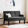 vidaXL Canapé Chesterfield Schwarz 112 x 65.5 x 75 cm Samt Voir les images du produit 2