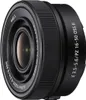 A close-up studio shot of a black Sony camera lens. Produktbild-Vorschau