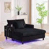 OKWISH Méridienne - 2 Places Éclairage LED Porte-Gobelets Voir les images du produit 2