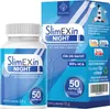 A product shot of a bottle of SlimEXin Night supplements next to its packaging. Produktbild-Vorschau