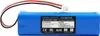 A blue lithium-ion battery pack with wires and a label. Voir les images du produit