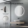 LED Spiegelschrank 60 cm, rund, Alukorpus schwarz, 2 Produktbild-Vorschau 3