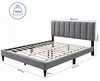 Bett 180x200 cm, Polsterbett mit Lattenrost, Bettgestell Produktbild-Vorschau 6