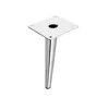 A single chrome furniture leg with a square mounting plate, shown against a white background. Voir les images du produit