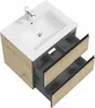 Badezimmer-Wandschrank unter Waschbecken 60x50x46cm Eiche Produktbild-Vorschau 3