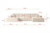 ALTDECOR Ecksofa in U-Form Corner Sofa Bett Eckcouch Couch Produktbild-Vorschau 6