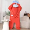 Roter Monster Onesie Erwachsene - Plüsch Jumpsuit & Kostüm Produktbild-Vorschau 6