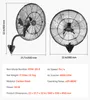 VEVOR 95 W priemyselný nástenný ventilátor 56 cm, 7 m/s, Náhľad obrázku produktu 7