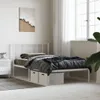 vidaXL Postel s čelem kovová bílá 80x200 cm Náhled obrázku produktu 4