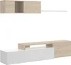 Dmora Parete Attrezzata Axayazala 41x201x180h cm Bianco Anteprima dell’immagine prodotto 1