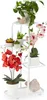 Relaxdays Blumentreppe Metall, 4-stufige Blumenetagere, Produktbild-Vorschau 1