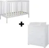 ZEE BAMBI Weiß Babybett Set 120x60 cm mit Barriere + Produktbild-Vorschau 2