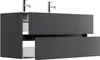 Badmöbel Doppel-Waschtisch 2 Hahn Limes 120 cm Grafit Produktbild-Vorschau 3