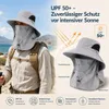 Sonnenhut mit Nackenschutz und Gesichtsschutz, UPF 50+ UV Produktbild-Vorschau 5