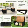 COSTWAY Panchina da giardino 2 in 1, tavolo da picnic e Anteprima dell’immagine prodotto 4